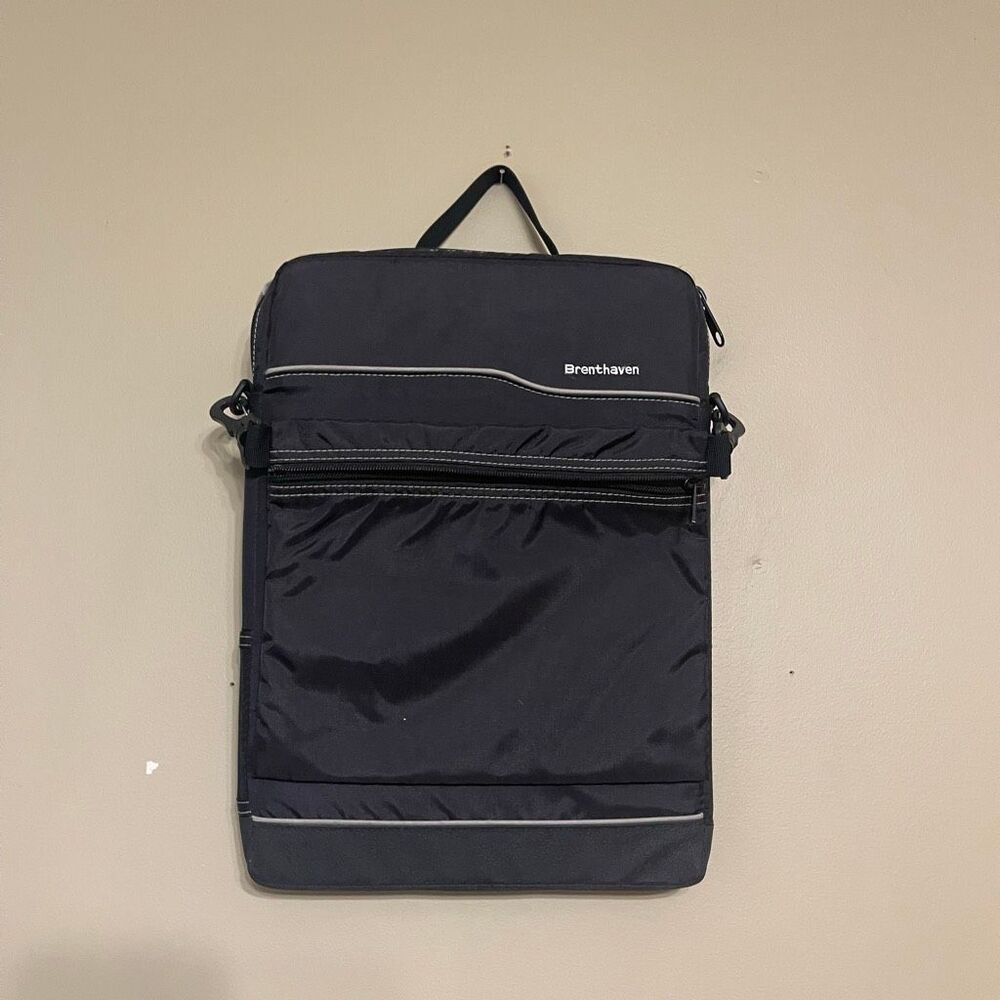 Brenthaven Laptop Bag Tablet iPad Sleeve Travel Holder Vertical Case Black